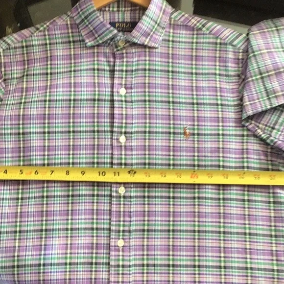 Ralph Lauren woven cotton long sleeve button down (Classic Medium) - Picture 10 of 10